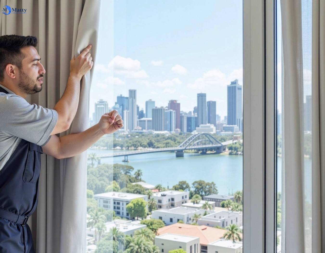 Professional curtain steam cleaning service mambourin-vic QLD by Matty Curtain Cleaning
