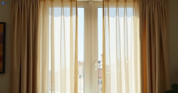 Dull dusty drapes in mambourin-vic before professional cleaning